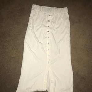 💕White Ribbed Midi Skirt